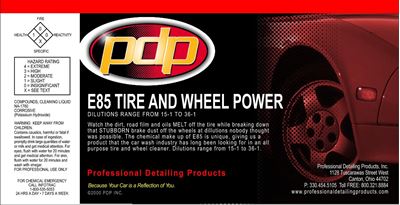 E85 TIRE/WHEEL POWER- Wheel Cleaner
